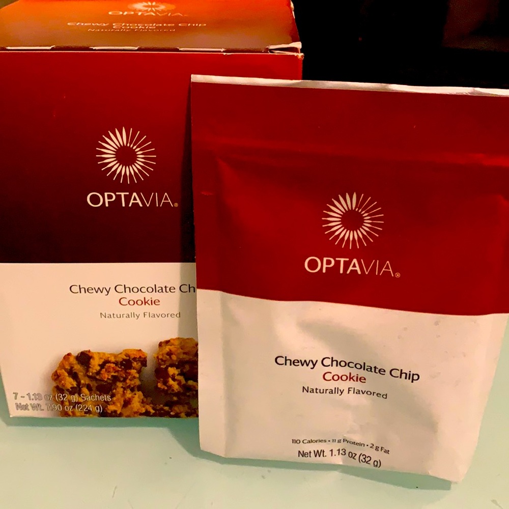 Optavia chewy chocolate chips cookie natural flavor 7 bags 224g total